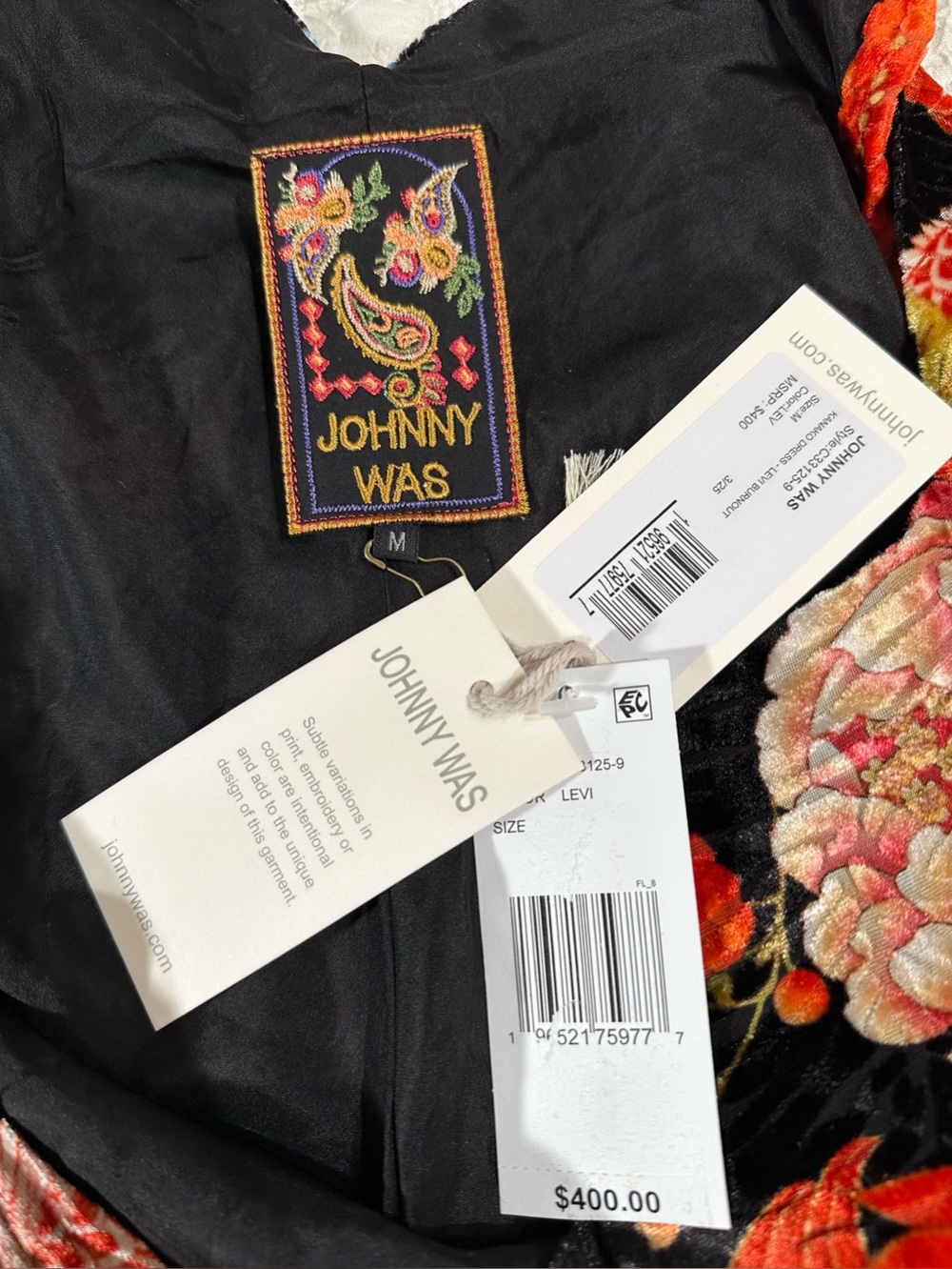 FARM RIO Kanako V-Neck Spaghetti Strap Maxi Dress Burnout Velvet Floral Sz M NWT - Picture 8 of 16
